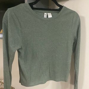Olive green crop top